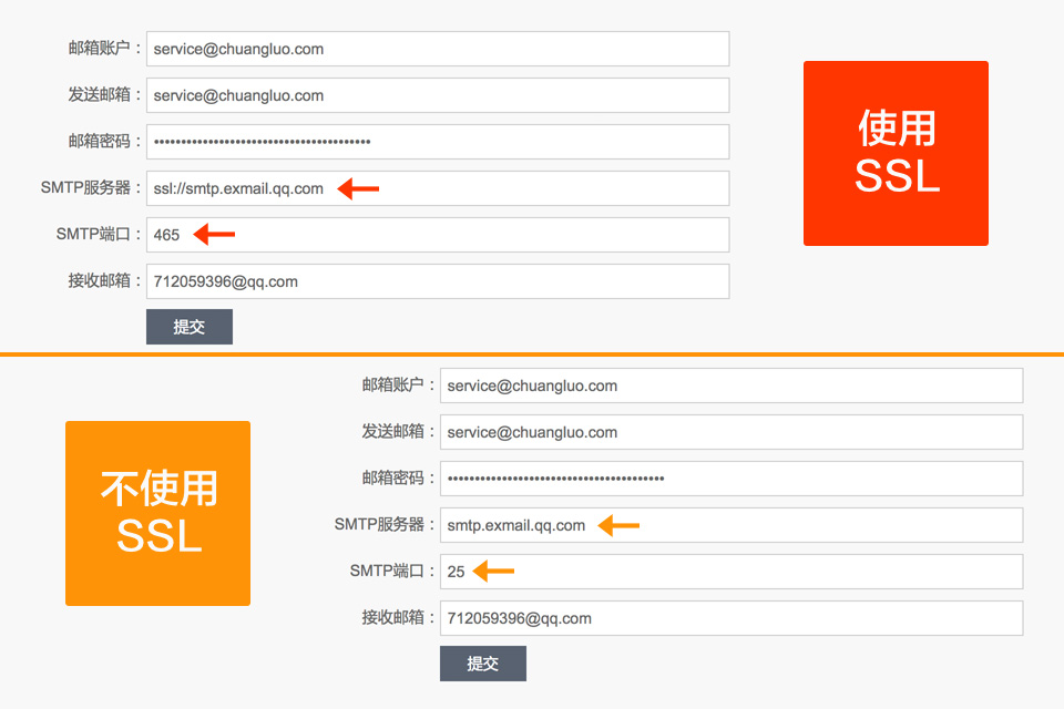 腾讯企业邮箱使用STMP发送邮件的设置方法