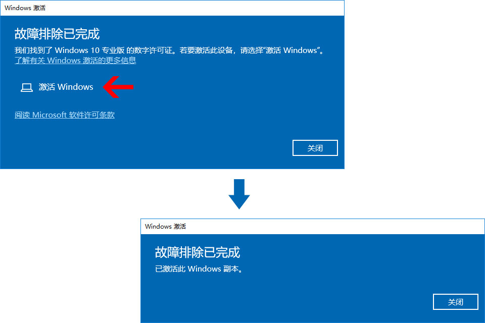 Windows 10激活过程